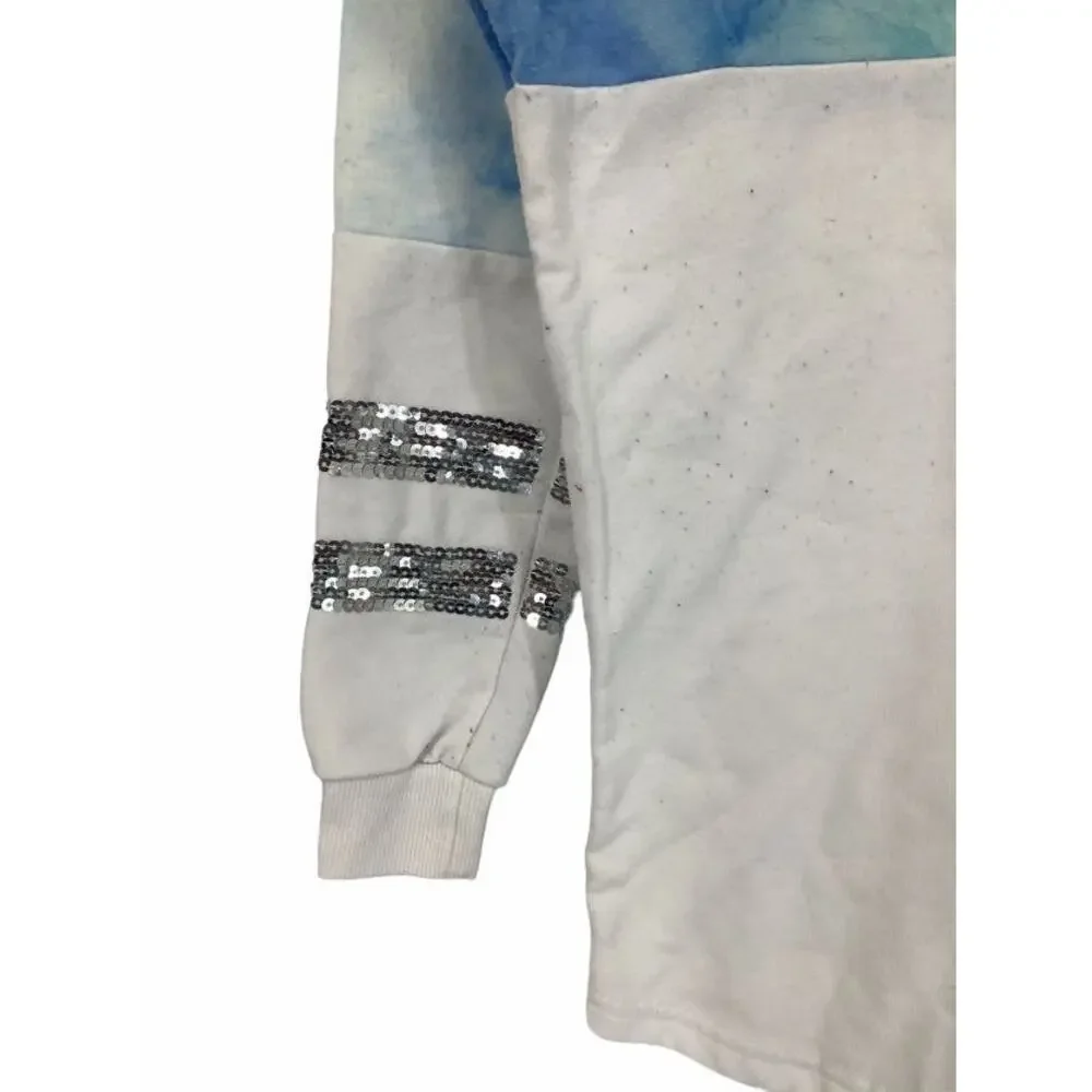Justify Tie Dye Sequin Baseball T-Shirt Small 7/8